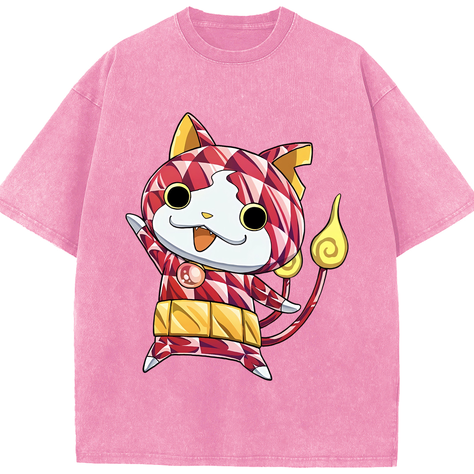（画像用） 妖怪ウォッチ Yo-kai Watch 綿100% ヴィンテージ風 半袖Tシャツ（フロントプリント）
